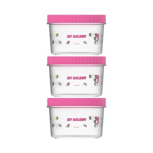 Miniso My Melody Interesting Adventure Food Storage Container, 3 pcs, Capacity: 500mL.