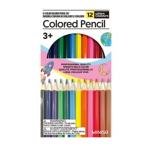 Miniso Essential Series, Colored Pencil Set of 12 Colors.