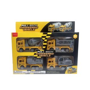Miniso Engineering Vehicle Series Pull-Back Engineering Vehicle (4 Pcs).