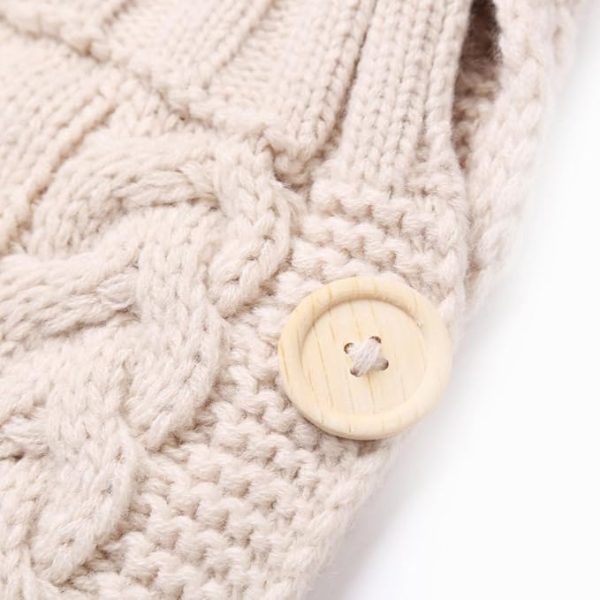 Newborn Baby Wrap Swaddle Blanket, Kids Wool Knit Swaddle Kids Sleeping Bag - Image 5