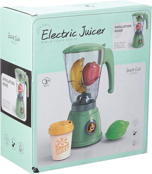LITTLE CHEF ELECTRIC JUICER LIGHT - MUSIC - EYE MINI KITCHEN SERIES 5 PCS LD664B - Image 2