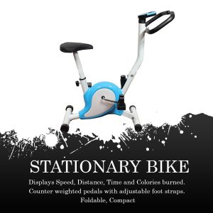 Fitness Exercise Bike | Stationary Bike with LCD Monitor Cardio Indoor Fitness
