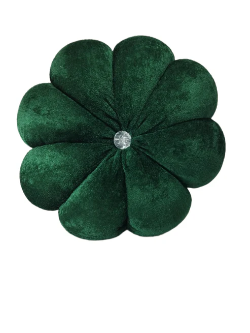 Luxury Velvet Flower Cushion – Round Decorative Pillow ( Pack of 3 ) - Image 2