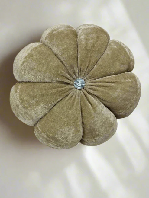 Luxury Velvet Flower Cushion – Round Decorative Pillow ( Pack of 3 ) - Image 9