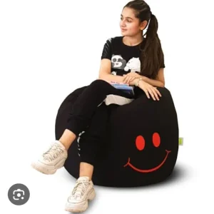 "HappyVibe Smiley Bean Bag – Cozy Comfort Seating"
