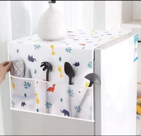 "Quilted Microwave Oven Cover with Side Pockets" - Image 5