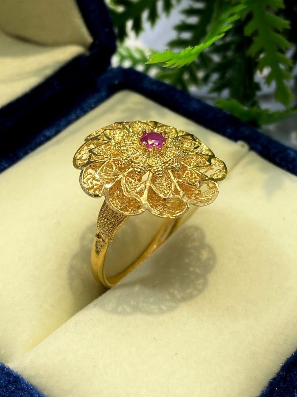 Original 24 Karat Gold Polish Rings Exclusive By Unique Fancy Jewellery, (Per gram). - Image 15