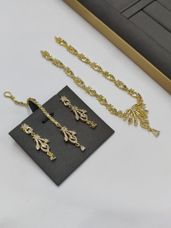 One Carat American Diamond Stones Set With Tikka Exclusive By Unique Fancy Jewellery. - Image 14