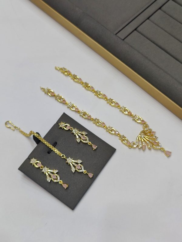 One Carat American Diamond Stones Set With Tikka Exclusive By Unique Fancy Jewellery. - Image 13