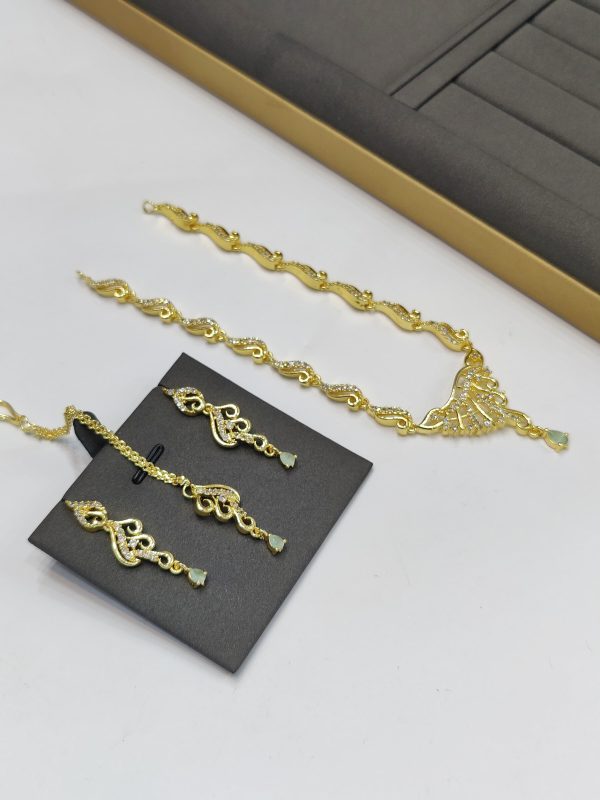 One Carat American Diamond Stones Set With Tikka Exclusive By Unique Fancy Jewellery. - Image 7