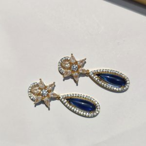 One Carat American Diamond Stones Earrings Exclusive By Unique Fancy Jewellery.