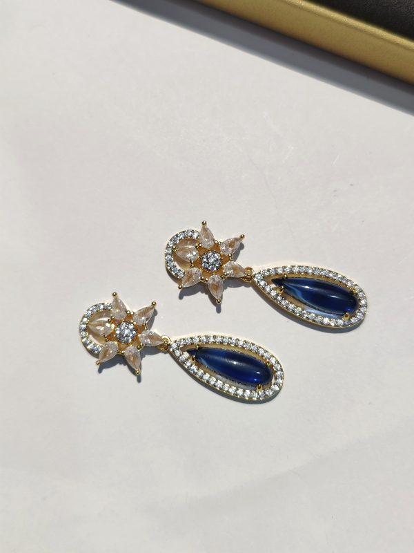 One Carat American Diamond Stones Earrings Exclusive By Unique Fancy Jewellery.