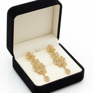 One Carat American Diamond Stones Earrings Exclusive By Unique Fancy Jewellery.