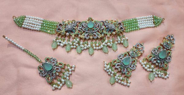 Casting Made Choker Set With Tika Exclusive By Unique Fancy Jewellery. - Image 9