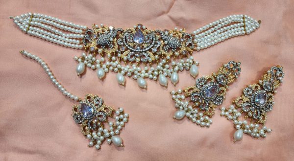 Casting Made Choker Set With Tika Exclusive By Unique Fancy Jewellery. - Image 7