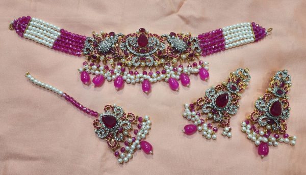 Casting Made Choker Set With Tika Exclusive By Unique Fancy Jewellery. - Image 6
