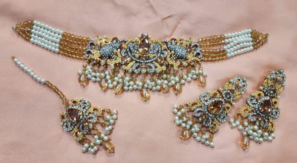 Casting Made Choker Set With Tika Exclusive By Unique Fancy Jewellery. - Image 3