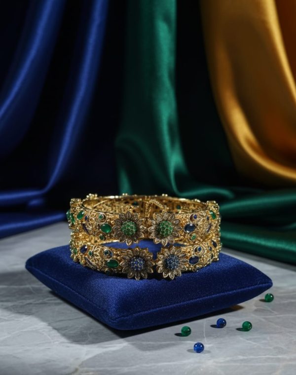 Elegant Design Local Made Zircon Stone Openable Bangles for Girls and Women Exclusive By Unique Fancy Jewellery. - Image 4