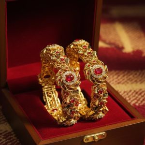 Local Made Zircon Stones Openable Bangles Set Exclusive By Unique Fancy Jewellery.