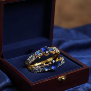 Gold plated Zircon Stones Openable Bangles Set Exclusive By Unique Fancy Jewellery.