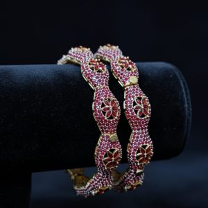 Gold Plated Zircon Stones Openable Bangles Exclusive By Unique Fancy Jewellery.