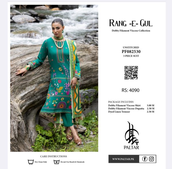 RANG-E-Gul Viscose Collection (Unstitched) 3 Piece, New Collection 2025. - Image 11