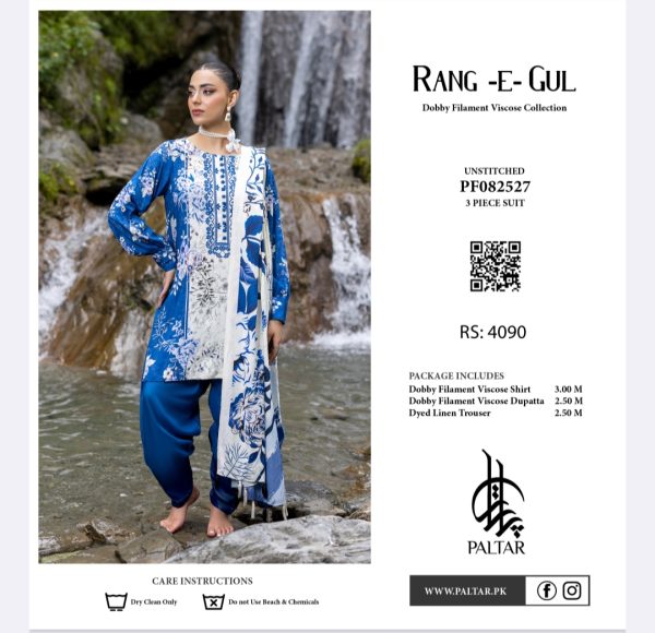 RANG-E-Gul Viscose Collection (Unstitched) 3 Piece, New Collection 2025. - Image 8