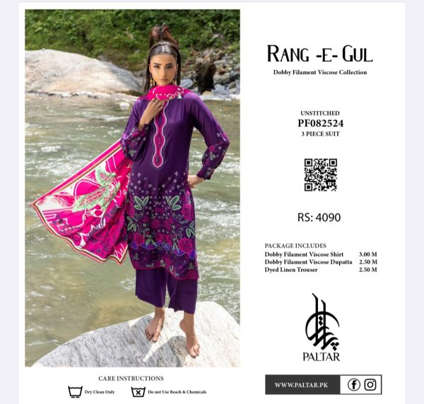 RANG-E-Gul Viscose Collection (Unstitched) 3 Piece, New Collection 2025.