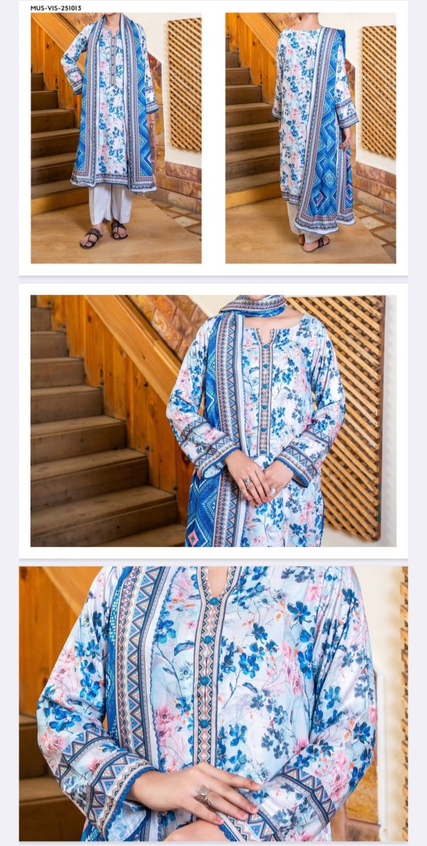 Mehak Premium Viscose Collection (Unstitched), Volume 01, 3 Piece, Winter Collection, New Collection 2025. - Image 9