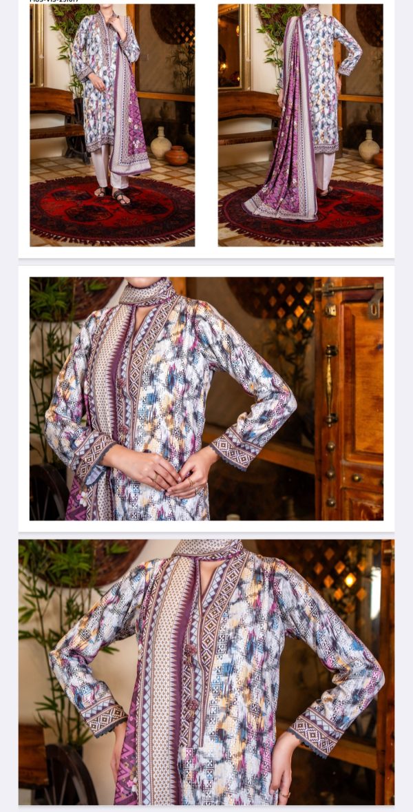 Mehak Premium Viscose Collection (Unstitched), Volume 01, 3 Piece, Winter Collection, New Collection 2025. - Image 8