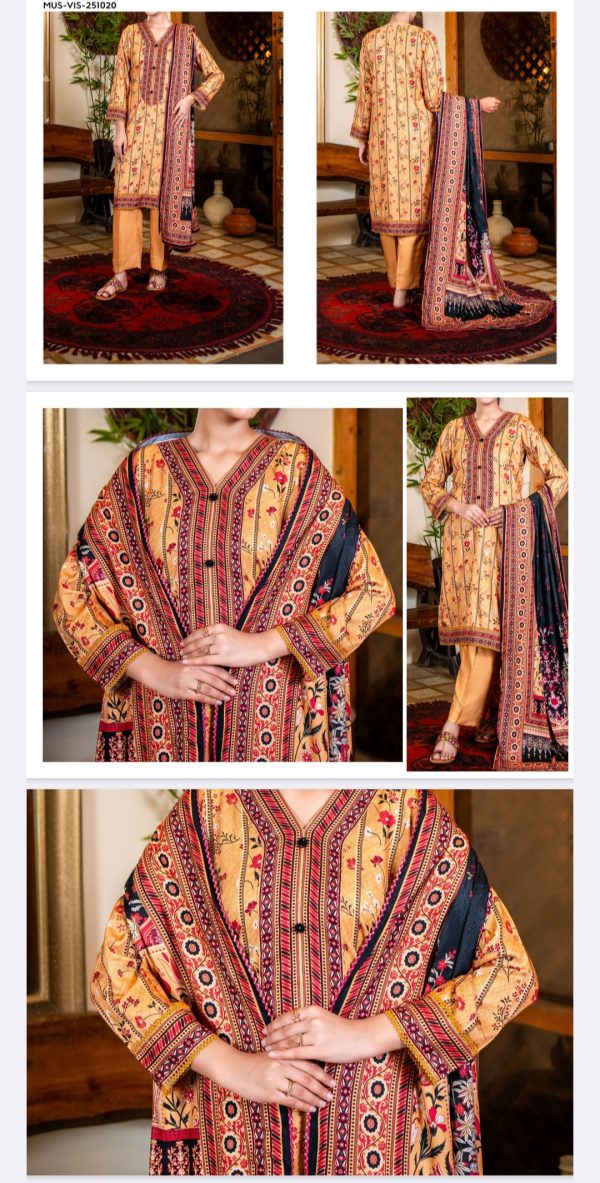 Mehak Premium Viscose Collection (Unstitched), Volume 01, 3 Piece, Winter Collection, New Collection 2025. - Image 5