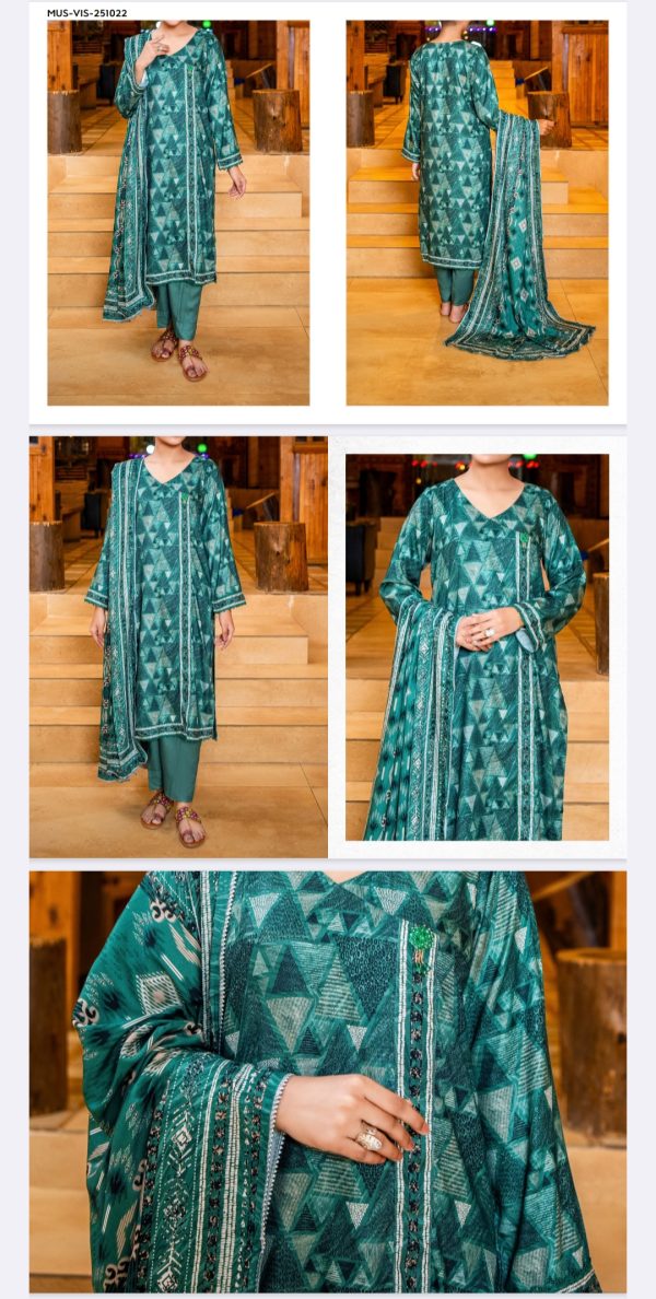 Mehak Premium Viscose Collection (Unstitched), Volume 01, 3 Piece, Winter Collection, New Collection 2025. - Image 3