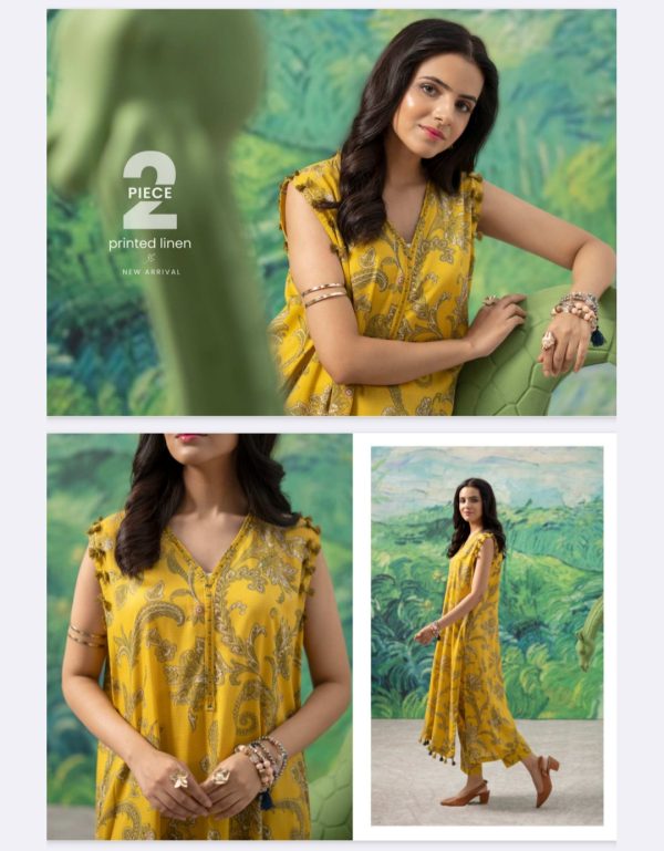 FLEUR Linen Collection (Unstitched) 2 Piece, Winter Collection, New Collection 2025. - Image 3