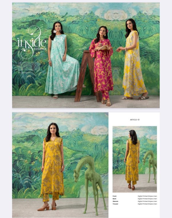 FLEUR Linen Collection (Unstitched) 2 Piece, Winter Collection, New Collection 2025.