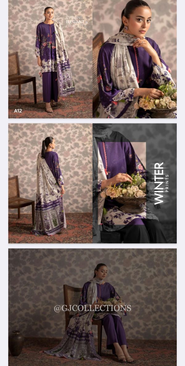 Bana Dora Viscose By Nore Guljee (Unstitched) 3 Piece, Winter Collection, New Collection 2025. - Image 13