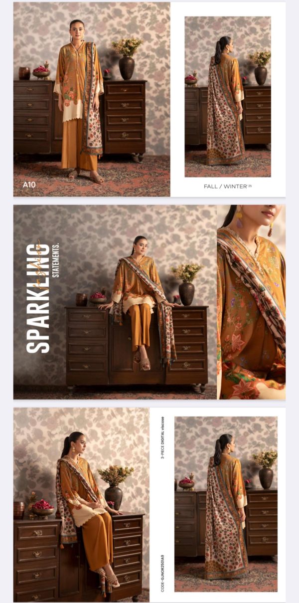 Bana Dora Viscose By Nore Guljee (Unstitched) 3 Piece, Winter Collection, New Collection 2025. - Image 10