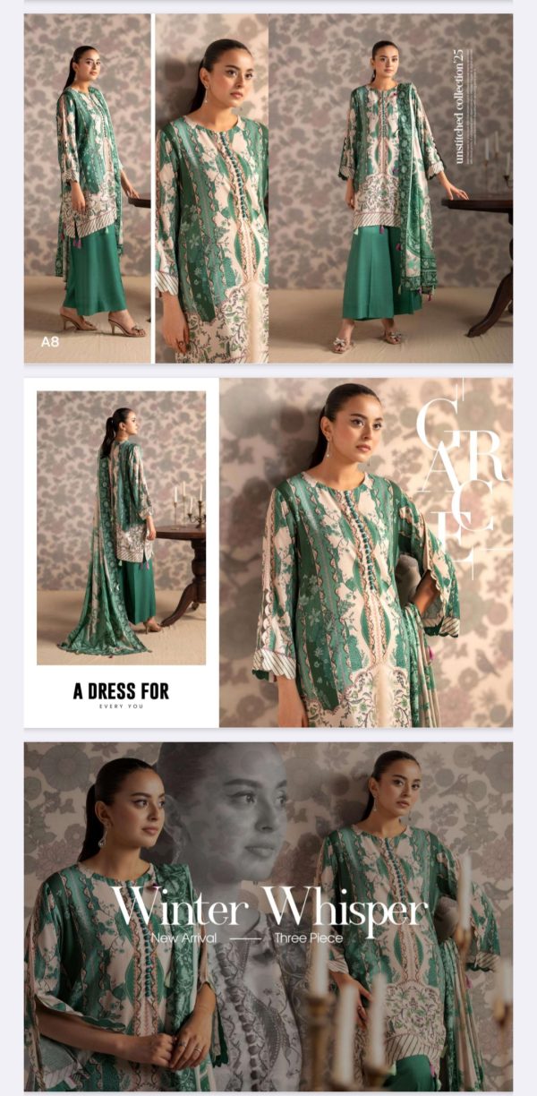 Bana Dora Viscose By Nore Guljee (Unstitched) 3 Piece, Winter Collection, New Collection 2025. - Image 8