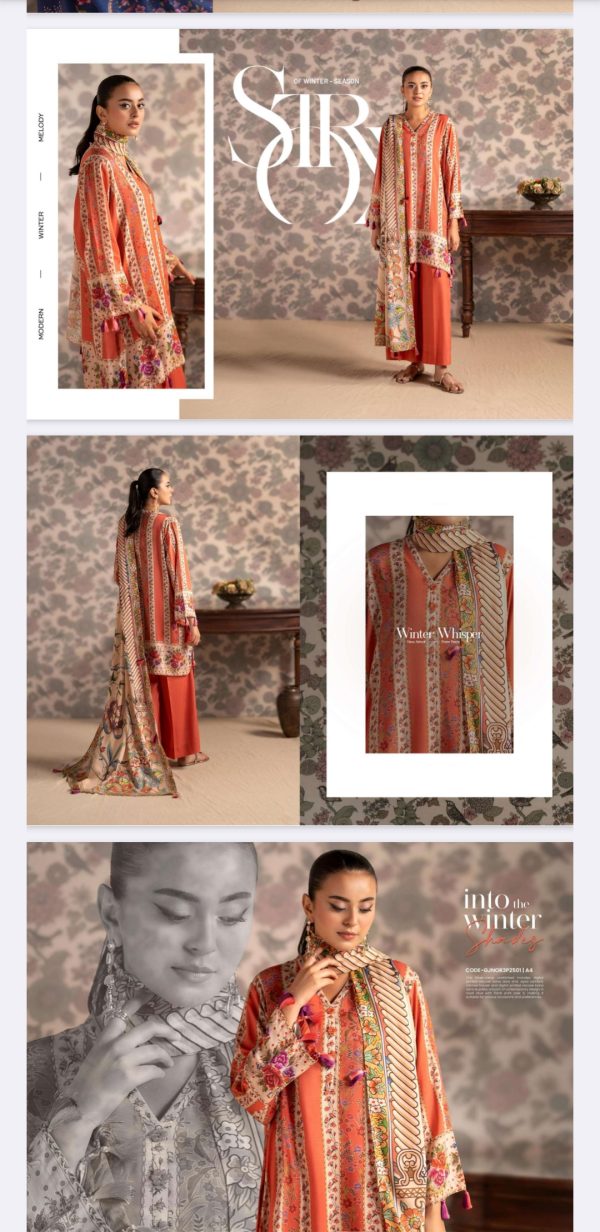 Bana Dora Viscose By Nore Guljee (Unstitched) 3 Piece, Winter Collection, New Collection 2025. - Image 5