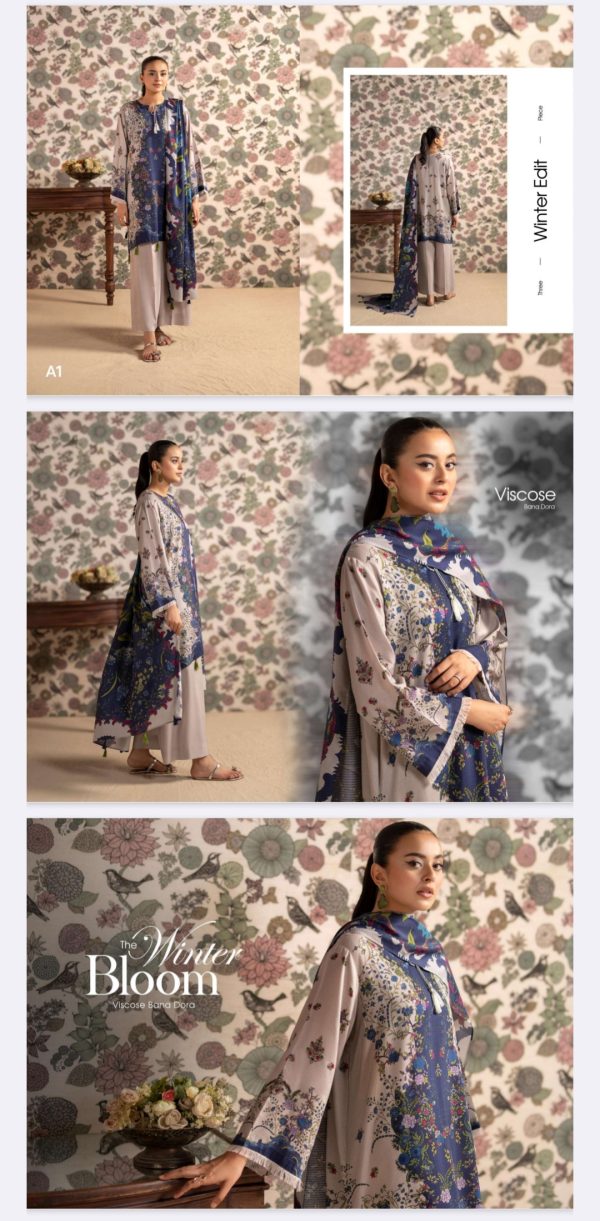 Bana Dora Viscose By Nore Guljee (Unstitched) 3 Piece, Winter Collection, New Collection 2025. - Image 2
