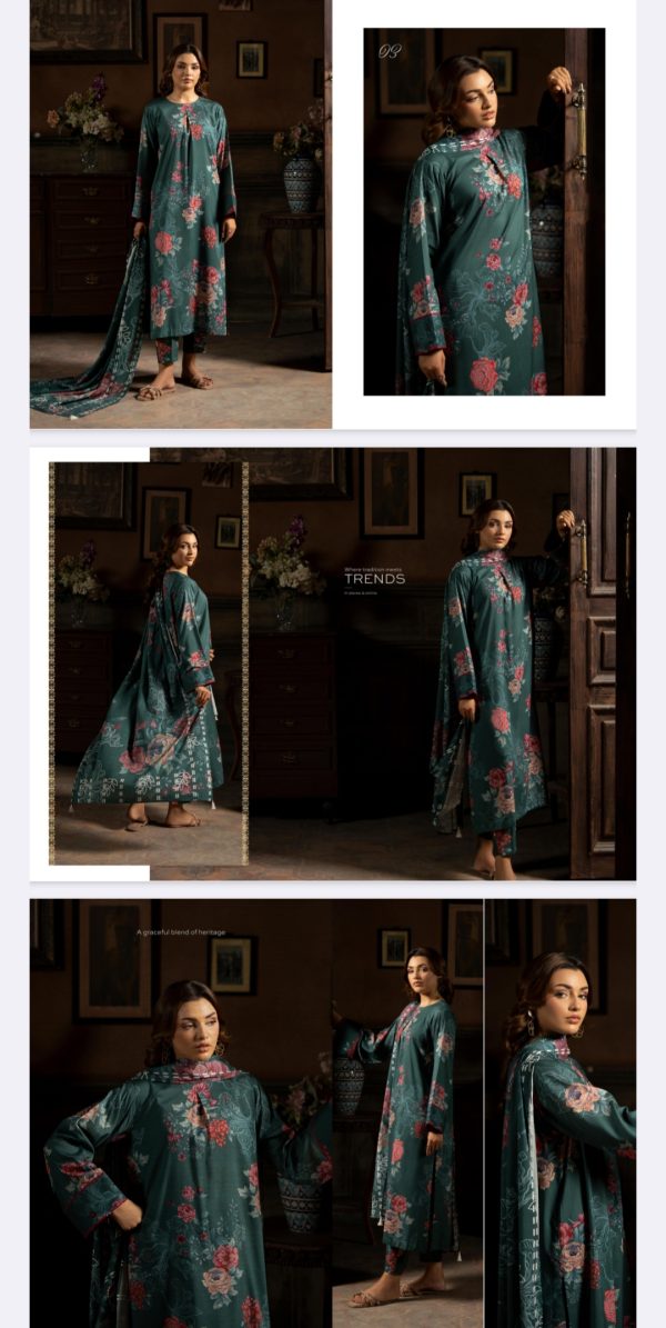 Popin Linen By Guljee (Unstitched) 3 Piece, Volume 3, Winter Collection, New Collection 2025. - Image 11