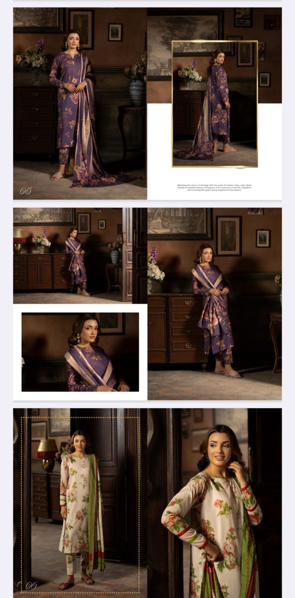 Popin Linen By Guljee (Unstitched) 3 Piece, Volume 3, Winter Collection, New Collection 2025. - Image 9