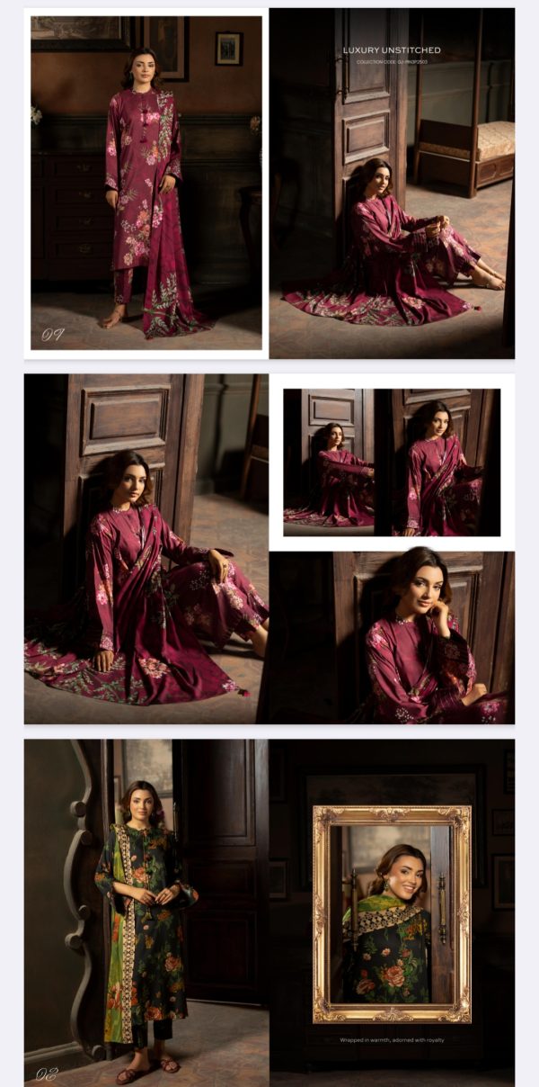 Popin Linen By Guljee (Unstitched) 3 Piece, Volume 3, Winter Collection, New Collection 2025. - Image 7
