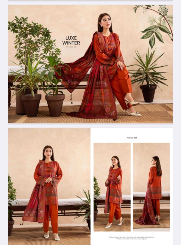 Pop N Chic Khaddar Collection By Guljee (Unstitched) 3 Piece, Volume 1, Winter Collection, New Collection 2025. - Image 10