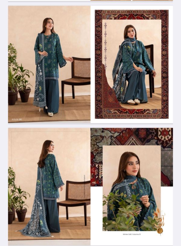Pop N Chic Khaddar Collection By Guljee (Unstitched) 3 Piece, Volume 1, Winter Collection, New Collection 2025. - Image 7