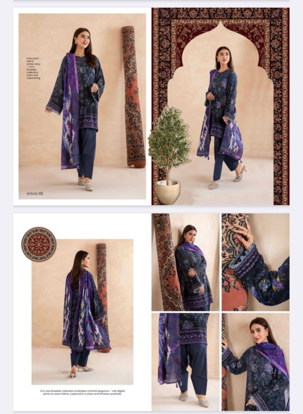 Pop N Chic Khaddar Collection By Guljee (Unstitched) 3 Piece, Volume 1, Winter Collection, New Collection 2025.