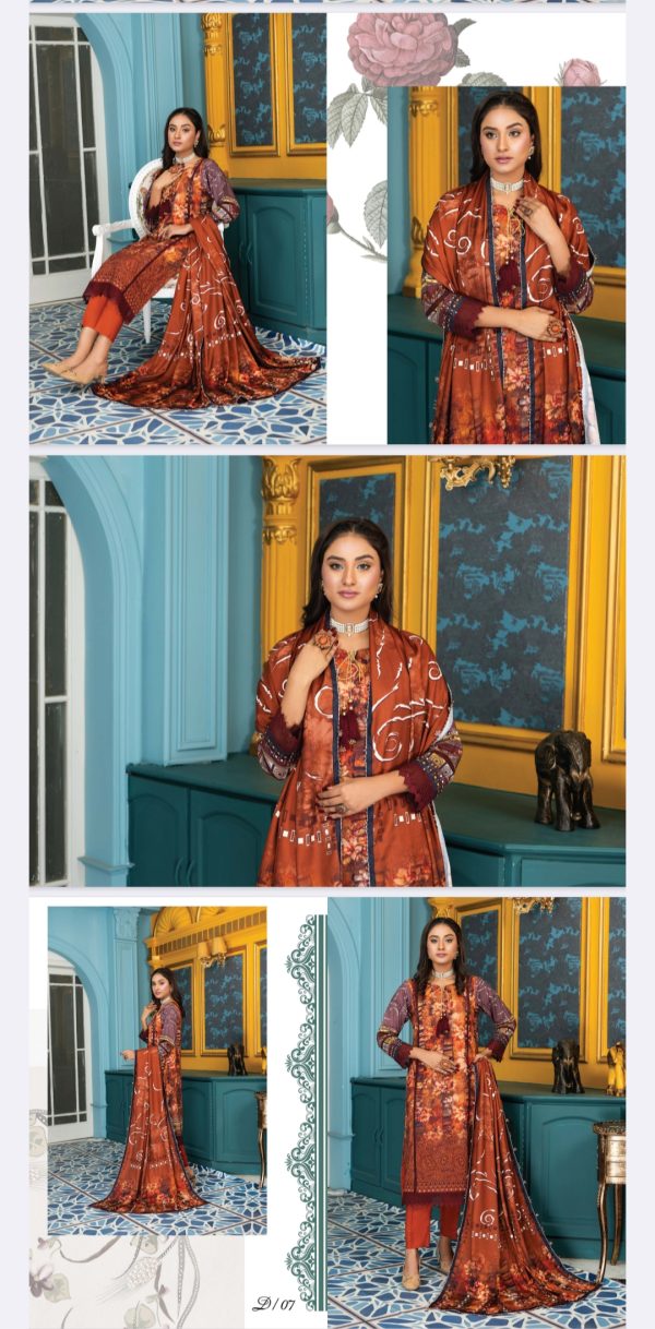 Manahil By Palwasha (Unstitched) 3 Piece, Volume 67, Winter Collection, New Collection 2025. - Image 6