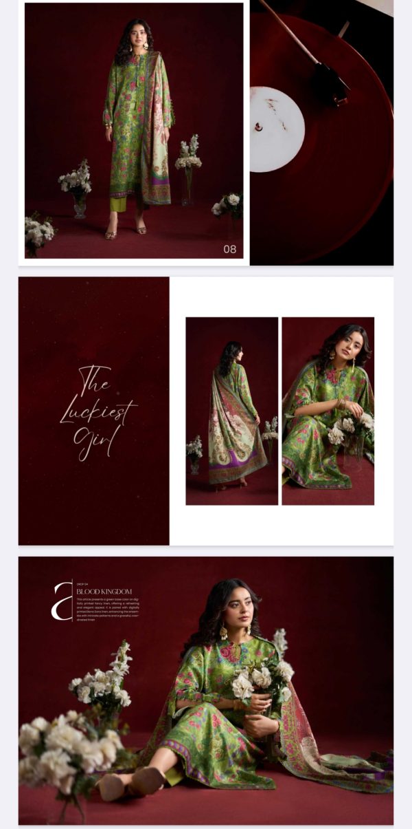 Popin Linen By Guljee, Bana Dora Linen  (Unstitched) 3 Piece, Volume 4, Winter Collection, New Collection 2025. - Image 7