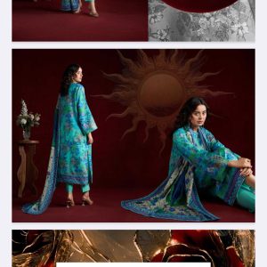 Popin Linen By Guljee, Bana Dora Linen  (Unstitched) 3 Piece, Volume 4, Winter Collection, New Collection 2025.
