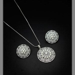 One Carat American Diamond Stones Locket Set With Chain Exclusive By Unique Fancy Jewellery.