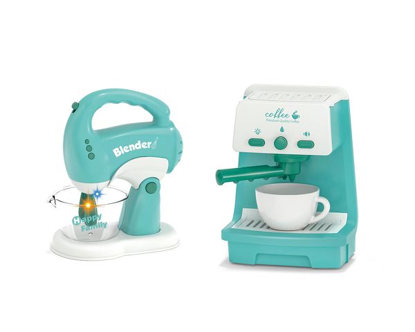 Coffee Maker and Mixer, Battery Operated Toy Mini Appliances LS8279Q